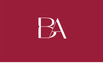 BA Logo Design Template Vector Graphic Branding