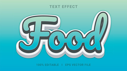 Modern editable food text effect 3d text effect