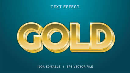 Modern editable gold text effect 3d text effect