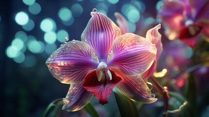 A macro view of an Aurora Orchid in high resolution