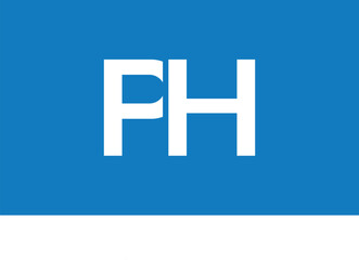 Alphabet letters monogram icon logo PH or HP
