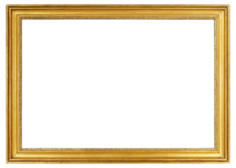 Large picture frame on a transparent background, in PNG format.