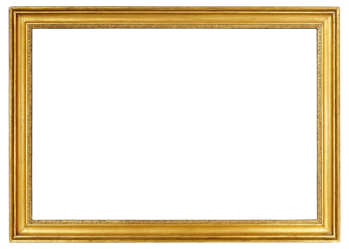 Large picture frame on a transparent background, in PNG format.