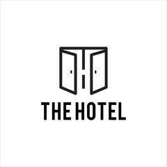 initial T and H hotel logo design illustration