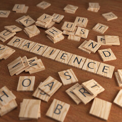 Scrabble Letters PATIENCE