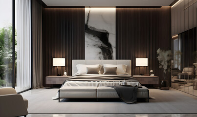 Modern, minimalistic luxury living room, interior design