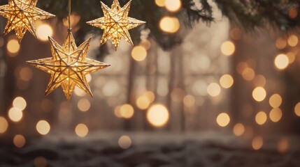 enchanting spirit of the season with our Stylish Christmas Star Illumination. Spruce branches...