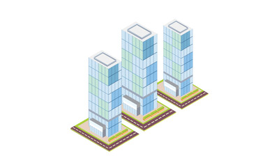 Isometric Smart town. Vector office and metropolis concept.on white background.3D design.isometric vector design Illustration.