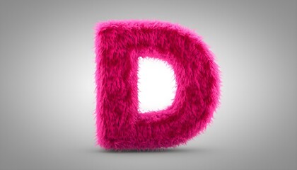 3d alphabet letter D