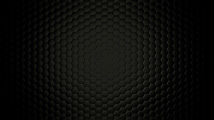 Illustration of a dark background with 3D patterns and effects
