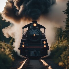 Black locomotive