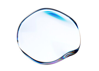 Abstract minimalist background design, wavy glass circle, 3d render