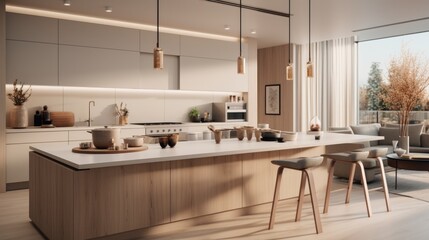 Elegant kitchen, A minimalist style.