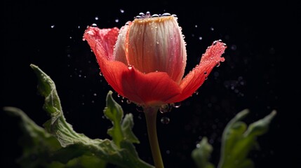 A Pearl Poppy bud about to burst open, capturing the anticipation of its blooming beauty.
