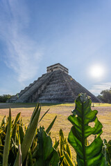 Pyramid of Kukulcan in the Chichen Itza Archaeological Zone.