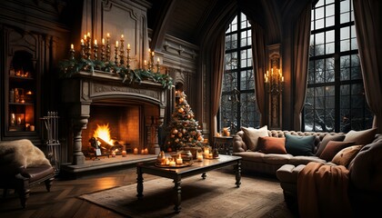 Christmas room interior design