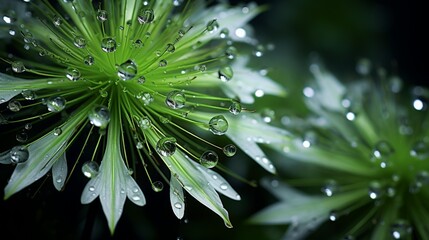 A pristine close-up of a dew-kissed Aurora Allium, the fine details and textures brought to life in high resolution