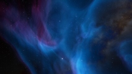 Night sky - Universe filled with stars, nebula and galaxy - obrazy, fototapety, plakaty
