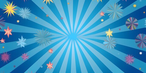 Horizontal Fantasy Seamless Pattern for party, anniversary, birthday. Design for banner, poster, card, invitation and scrapbook.
