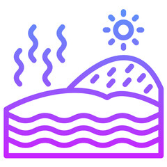 Hot Spring Landscape Icon