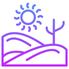 Desert Day Landscape Icon