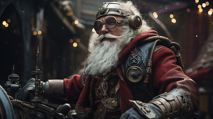 Whimsical Santa Claus Pilot with a Magical Twist