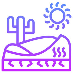 Desert Hot Weather Icon