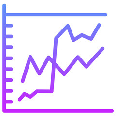 Multiple Trend Chart Icon