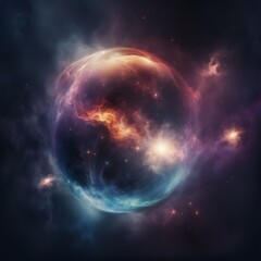 Obraz na płótnie Canvas atmospheric smoky outer space galaxy illustration background