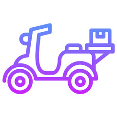 Motorbike Delivery Icon