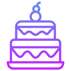 Two Layered Cake Icon
