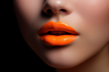 Obraz premium macro shot of colorful beautiful lips from a female model
