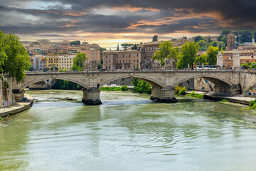 Ponte Vittorio Emanuele II is a bridge in Rome constructed to designs of 1886 by the architect Ennio De Rossi. Italy