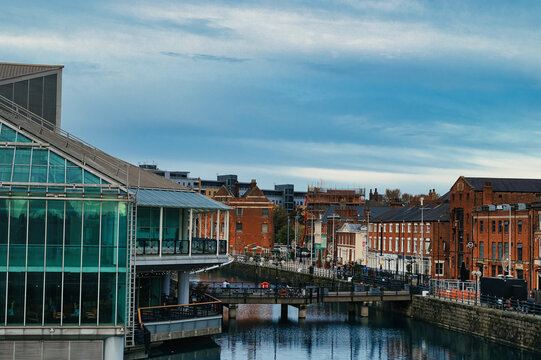 Cityscape photo of the buildings in Hull, UK