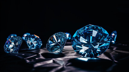 diamond earrings on black