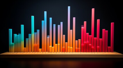 Colorful and Dynamic Bar Chart Displaying Stock Performance