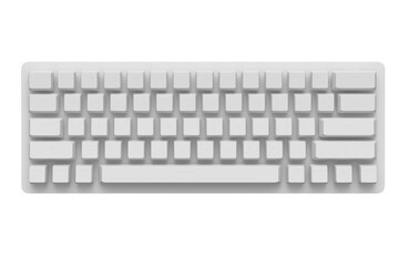 Computer keyboard with rgb colors isolated on white monochrome background.