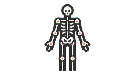Human Knee Bone Joint Line Icon. Anatomy Leg Skeleton Linear Pictogram