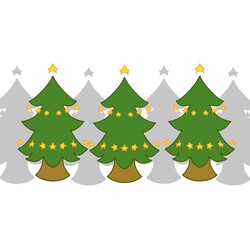 christmas tree set illustration on white background holiday background festive