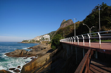 Naklejka premium View from the Leblon viewpoint in the city of Rio de Janeiro Brazil