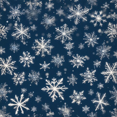 Fototapeta na wymiar snowflakes on blue background