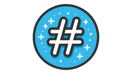 Hashtags Icon Flat tweet vector social media community sign