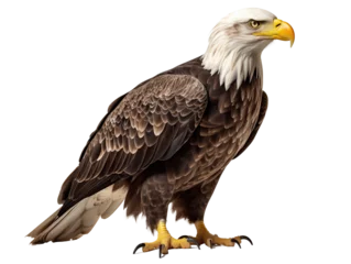 Foto op Plexiglas a bald eagle with a black background © Zacon