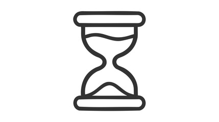 Hourglass timer icon in trendy flat design. Vector illustration - obrazy, fototapety, plakaty