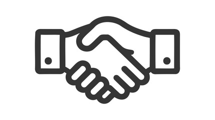 Handshake icon vector design illustration on white background