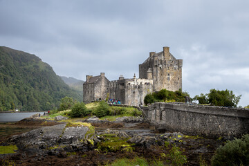 The  Breathtaking Eilean Donan Castle, Dornie, Scotland. The castle overlooks the Isle of Skye and the Kintail Mountains.