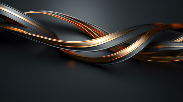 3d curved lines background, generative ai