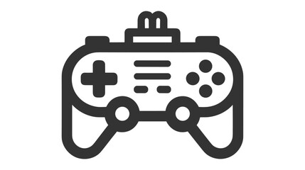 Minimal Gaming Symbol - Stream modern Games - Wireless Controller Icon - Vector