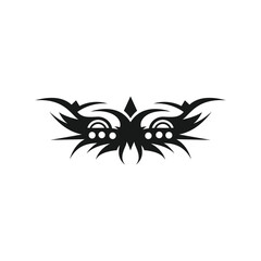 Silhouette tribal art design vector