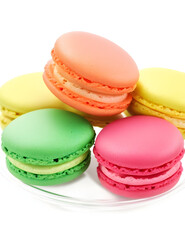 Obraz premium colorful macaroons isolated on white background